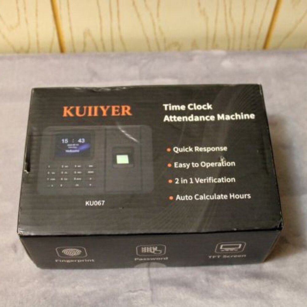 Time Clock Attendance Machine by KUIIYER - Model# KU067 - New in Box